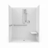 1623BFSTDMA 60 X 30 AcrylX Alcove Center Drain One-Piece Shower In White -Bathroom Supplies Sales 2024 aquatic 003669 wh