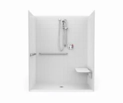 1623BFSTDMA 60 X 30 AcrylX Alcove Center Drain One-Piece Shower In White