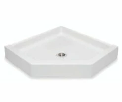3838NEO 38 X 38 AcrylX Corner Center Drain Shower Base In White 19 3838NEO 38 X 38 AcrylX Corner Center Drain Shower Base In White -Bathroom Supplies Sales 2024 aquatic ac003007 st