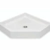 3838NEO 38 X 38 AcrylX Corner Center Drain Shower Base In White -Bathroom Supplies Sales 2024 aquatic ac003007 wh