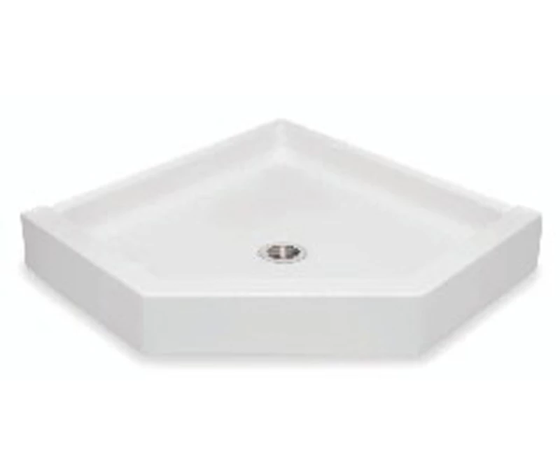3838NEO 38 X 38 AcrylX Corner Center Drain Shower Base In White 3 3838NEO 38 X 38 AcrylX Corner Center Drain Shower Base In White