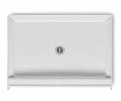 4834APANB 48 X 34 Acrylic Alcove Center Drain Shower Base In White -Bathroom Supplies Sales 2024 aquatic ac003012 wh 1