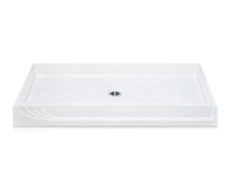 6034APAN 60 X 34 Acrylic Alcove Center Drain Shower Base In White 3 6034APAN 60 X 34 Acrylic Alcove Center Drain Shower Base In White