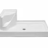 W6034APANBl/R 60 X 34 Acrylic Alcove Center Drain Shower Base In White -Bathroom Supplies Sales 2024 aquatic ac003041 wh
