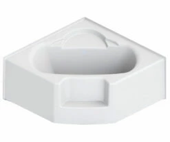 2540CCS 55 X 34 AcrylX Corner Center Drain Bathtub In White