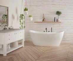 Effie 6636CF AFR AcrylX Freestanding Front-Center Drain Bathtub In White 12 Effie 6636CF AFR AcrylX Freestanding Front-Center Drain Bathtub In White -Bathroom Supplies Sales 2024 aquatic ac003106 wh 1 1