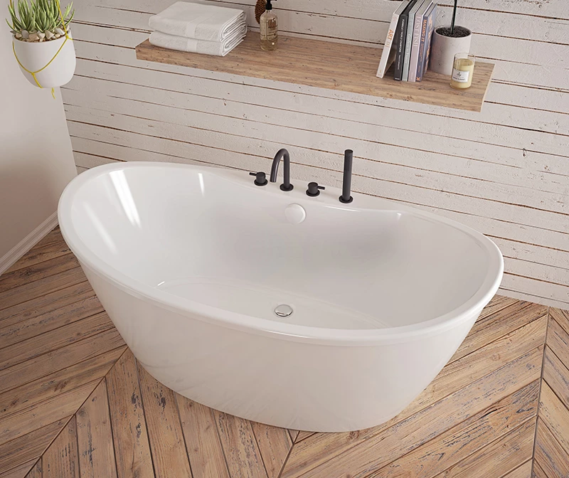 Effie 6636CF AFR AcrylX Freestanding Front-Center Drain Bathtub In White 8 Effie 6636CF AFR AcrylX Freestanding Front-Center Drain Bathtub In White - Image 6