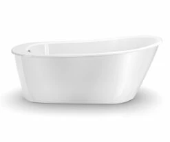 Finn 6032F AFR AcrylX Freestanding End Drain Bathtub In White