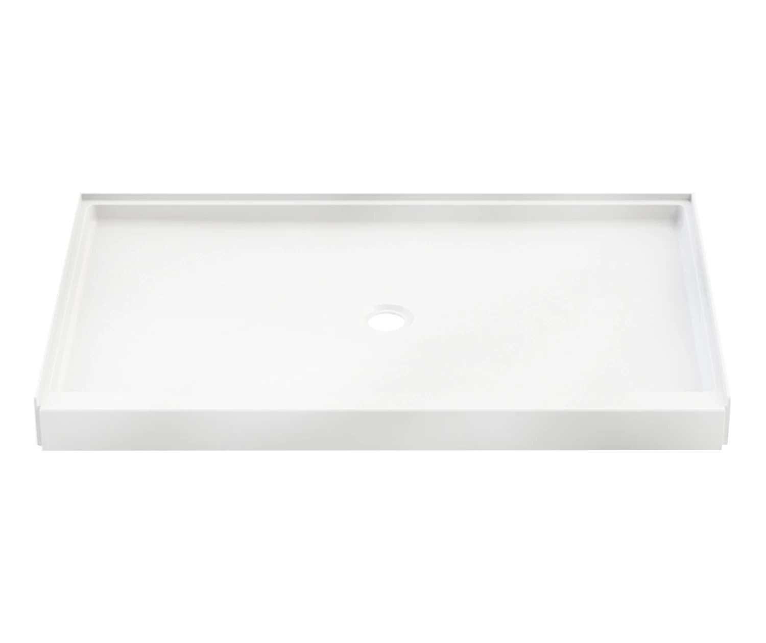 F6038PAN 58 X 37 AcrylX Alcove Center Drain Shower Base In White 4 F6038PAN 58 X 37 AcrylX Alcove Center Drain Shower Base In White - Image 2