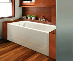 Cooper 32 1X 60 X 32 Acrylic Alcove Left-Hand Drain Bathtub In White -Bathroom Supplies Sales 2024 aquatic ac003208 wh 4 1