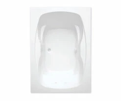 Hialeah II 1X 72 X 42 Acrylic Drop-in Front-Center Drain Bathtub In White -Bathroom Supplies Sales 2024 aquatic ac003257 wh 1 1