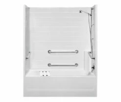 2603CTH 60 X 30 AcrylX Alcove Left Hand Drain One-Piece Tub Shower In White