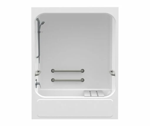 6032ITS 60 X 32 Acrylic Alcove Left Hand Drain One-Piece Tub Shower In White -Bathroom Supplies Sales 2024 aquatic ac003411 wh