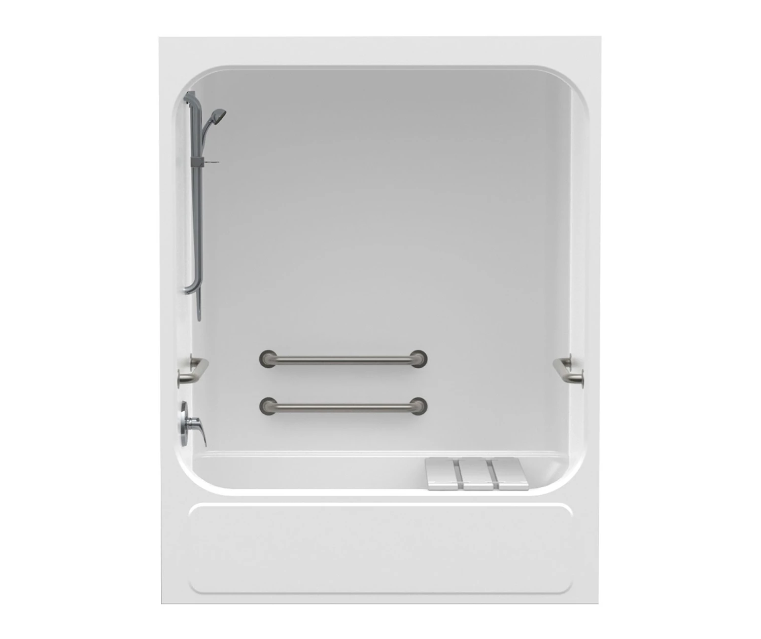 6032ITS 60 X 32 Acrylic Alcove Left Hand Drain One-Piece Tub Shower In White 2 6032ITS 60 X 32 Acrylic Alcove Left Hand Drain One-Piece Tub Shower In White