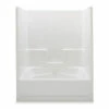 6042STWC 60 X 42 AcrylX Alcove Center Drain One-Piece Tub Shower In White -Bathroom Supplies Sales 2024 aquatic ac003432 wh