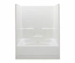 6042STWC 60 X 42 AcrylX Alcove Center Drain One-Piece Tub Shower In White