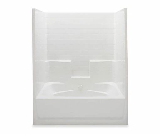 6042STWC 60 X 42 AcrylX Alcove Center Drain One-Piece Tub Shower In White -Bathroom Supplies Sales 2024 aquatic ac003432 wh