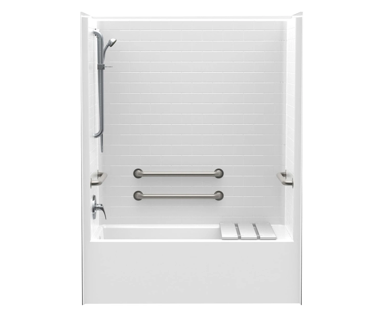 F6032STT 60 X 32 AcrylX Alcove Left Hand Drain One-Piece Tub Shower In White 3 F6032STT 60 X 32 AcrylX Alcove Left Hand Drain One-Piece Tub Shower In White