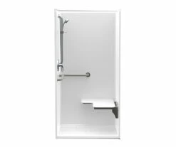 1363BFS 36 X 36 AcrylX Alcove Center Drain One-Piece Shower In White