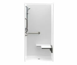 1363BFSC 36 X 36 AcrylX Alcove Center Drain One-Piece Shower In White