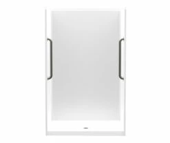1483EN 46 X 36 AcrylX Alcove Center Drain One-Piece Shower In White