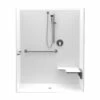 1603BFSB 60 X 34 AcrylX Alcove Center Drain One-Piece Shower In White -Bathroom Supplies Sales 2024 aquatic ac003543 wh