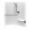 1603BFSC 60 X 34 AcrylX Alcove Center Drain One-Piece Shower In White -Bathroom Supplies Sales 2024 aquatic ac003544 wh