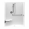 1603BFSTD 60 X 34 AcrylX Alcove Center Drain One-Piece Shower In White 1 1603BFSTD 60 X 34 AcrylX Alcove Center Drain One-Piece Shower In White -Bathroom Supplies Sales 2024 aquatic ac003547 wh