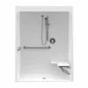 6036BFSC 60 X 36 Acrylic Alcove Center Drain One-Piece Shower In White -Bathroom Supplies Sales 2024 aquatic ac003579 wh