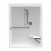6036CFS 60 X 36 Acrylic Alcove Center Drain One-Piece Shower In White -Bathroom Supplies Sales 2024 aquatic ac003580 wh