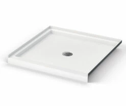Icon SB3232 AcrylX Alcove Center Drain Shower Base In White