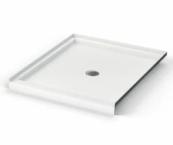 Icon SB3642 AcrylX Alcove Center Drain Shower Base In White