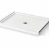 Icon SB4836 AcrylX Alcove Center Drain Shower Base In White