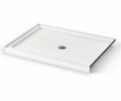 Icon SB4836 AcrylX Alcove Center Drain Shower Base In White