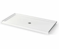 Icon SB7236 AcrylX Alcove Center Drain Shower Base In White