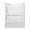 2603SMTEMA 60 X 32 AcrylX Alcove Left Hand Drain One-Piece Tub Shower In White -Bathroom Supplies Sales 2024 aquatic ac003663 wh