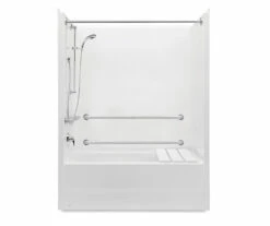 2603SMTEMA 60 X 32 AcrylX Alcove Left Hand Drain One-Piece Tub Shower In White