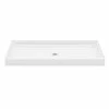 7248PAN AcrylX Alcove Center Drain Shower Base In White -Bathroom Supplies Sales 2024 aquatic ac003666 wh