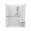 1603BFSDMA 60 X 34 AcrylX Alcove Center Drain One-Piece Shower In White -Bathroom Supplies Sales 2024 aquatic ac003671 wh