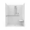 1603BFSTMA 60 X 34 AcrylX Alcove Center Drain One-Piece Shower In White -Bathroom Supplies Sales 2024 aquatic ac003673 wh