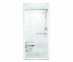 3636BFSCMA Acrylic Alcove Center Drain One-Piece Shower In White