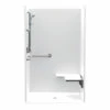 14836BFLP AcrylX Alcove Center Drain One-Piece Shower In White -Bathroom Supplies Sales 2024 aquatic ac003680 wh