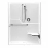 16036BFLP 57 X 31 AcrylX Alcove Center Drain One-Piece Shower In White -Bathroom Supplies Sales 2024 aquatic ac003681 wh