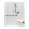 16334BFNR AcrylX Alcove Center Drain One-Piece Shower In White -Bathroom Supplies Sales 2024 aquatic ac003682 wh