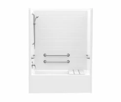 F6030STT 60 X 30 AcrylX Alcove Left Hand Drain One-Piece Tub Shower In White