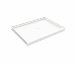 Icon 5038 ANSI B SMC Alcove Shower Base With Center Drain In White